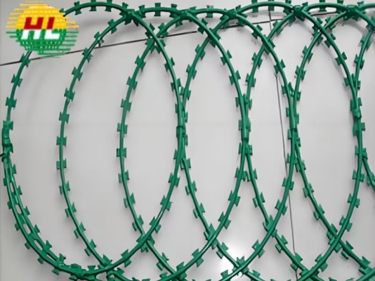 PVC Covered Anticorrosive Razor Barbed Wire 2.8mm