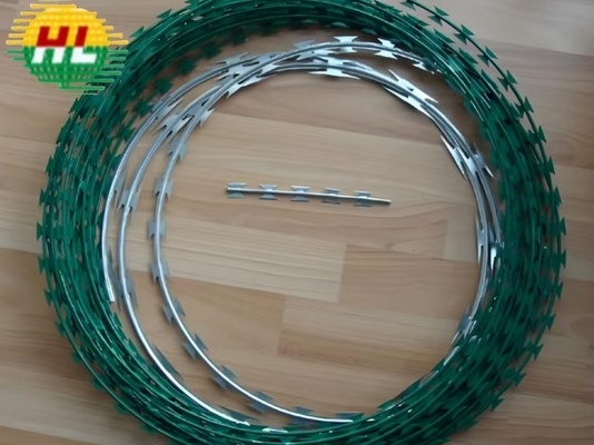 PVC Covered Anticorrosive Razor Barbed Wire 2.8mm