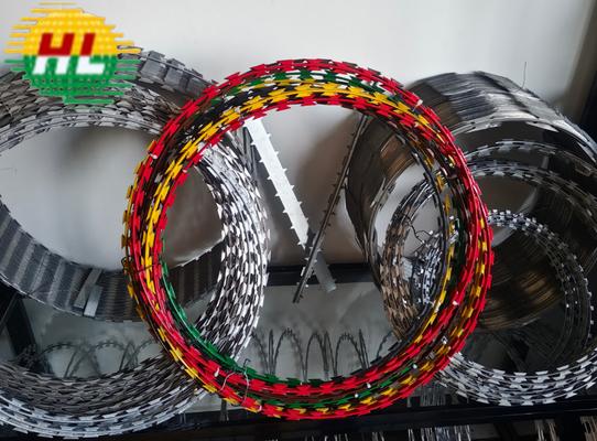 PVC Blade Barbed Wire Aesthetics Corrosion Resistance