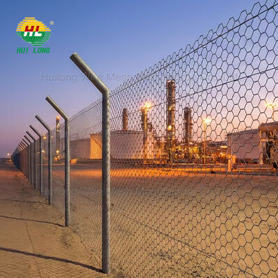 Anti Drone Barrier Fence With High Tensile Woven Steel Mesh And Angled Support Posts For Battery Energy Storage Facilities