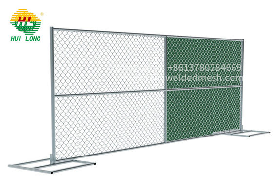 6x12 Portable Chain Link Temporary Fencing Panels Galvanized Iron ISO approval