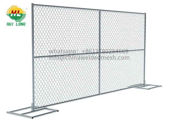 6x12 Portable Chain Link Temporary Fencing Panels Galvanized Iron ISO approval