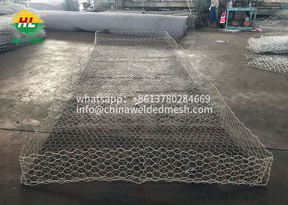 Weaving 60x80mm Wire Mesh Gabion Basket with 380N high Tensile Strength