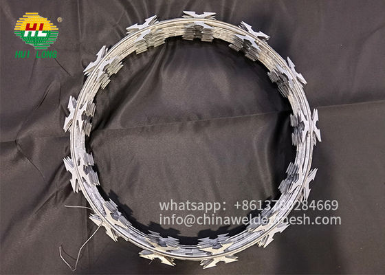 Single 2.5mm Security Razor Wire For School Protection