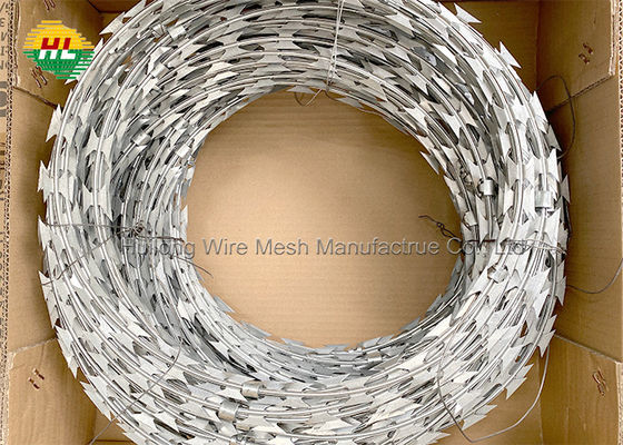 Cross Razor Type And Steel Wire Material Anti-Rust Razor Blade Concertina Barbed Wire