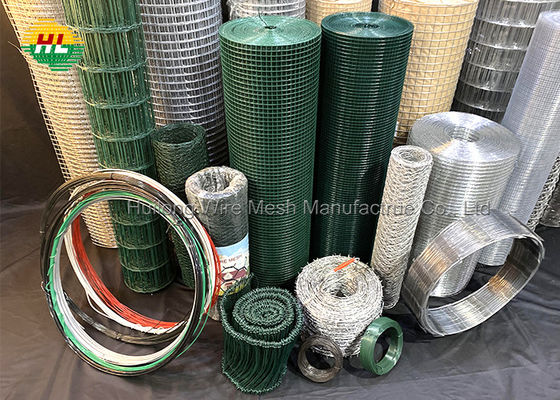 1 Inch Green Pvc Coated Wire Mesh Rolls 1.2m / 4ft Height