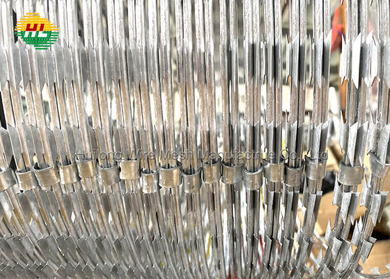ASTM A764 Standard Concertina Barbed Wire CE Security Razor Wire