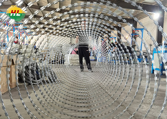 CBT-65 Razor Wire Galvanized Razor Wire Fence Stretched Wire Coils for Farm Fence Garden