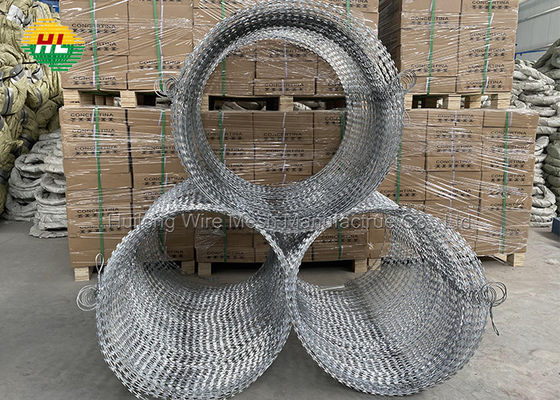 Razor Garden Wire Garden Security Fencing, Clipped Concertina Razor Wire Galvanised Steel 300MM