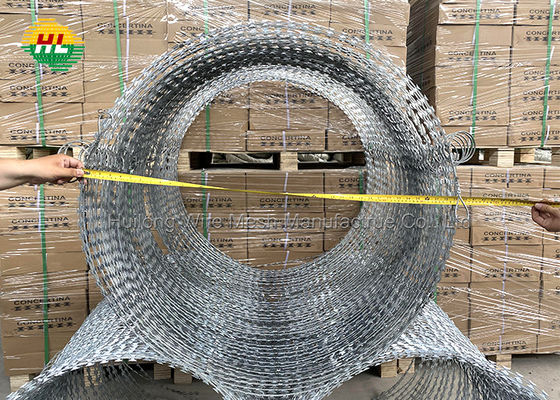 Triple Strand Concertina Razor Wire Fence 1500MPA For Barrier Safety