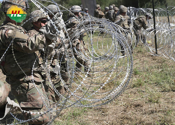 Razor Concertina Wire Galvanised Steel Garden Fence Helical Barbed Wire Coiled Concertina Type Security