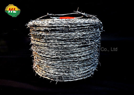 High Tensile Strength Galvanized Barbed Wire Hot Dipped For Airport Prison Security Fence