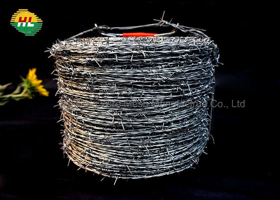 Silver Galvanized GI Barbed Fencing Wire 14 Gauge 550 Feet Length