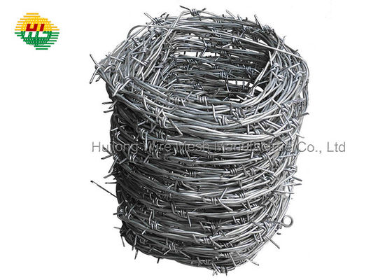 Hot Dipped Galvanized Barbed Wire 12 14 16 Gauge Weather Resistant