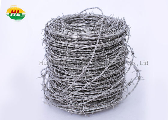 BWG16 Galvanized Barbed Wire , 1.8mm Razor Wire Roll 200m  Coil Length