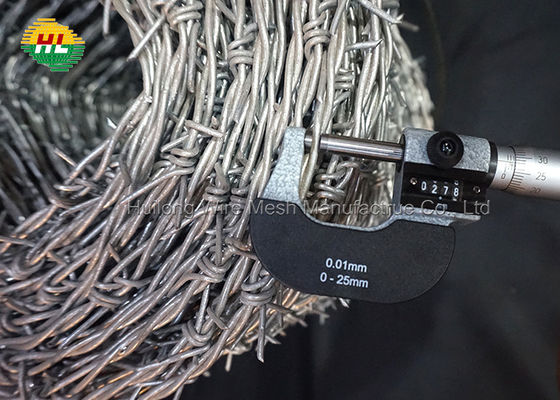 High Tensile Strength Galvanized Barbed Wire Hot Dipped For Airport Prison Security Fence