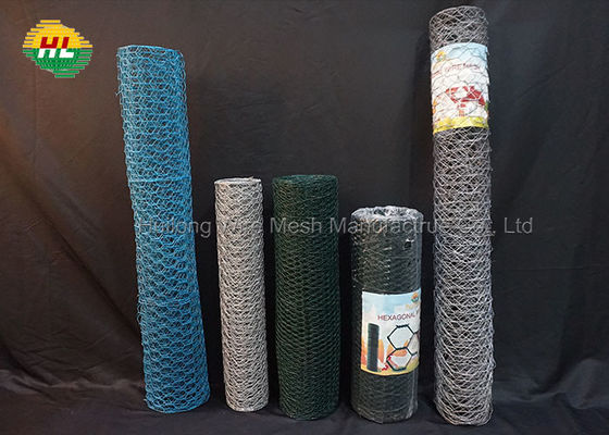 Blue Vinyl Coated Chicken Poultry Wire 1 inch Mesh High Tensile Strength