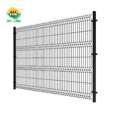 Triangle Bending Welded Mesh Fence , PVC Coated 3d Curved Wire Mesh Fence