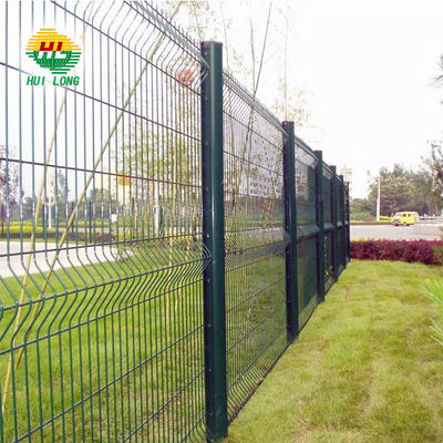 Triangle Bending Welded Mesh Fence , PVC Coated 3d Curved Wire Mesh Fence