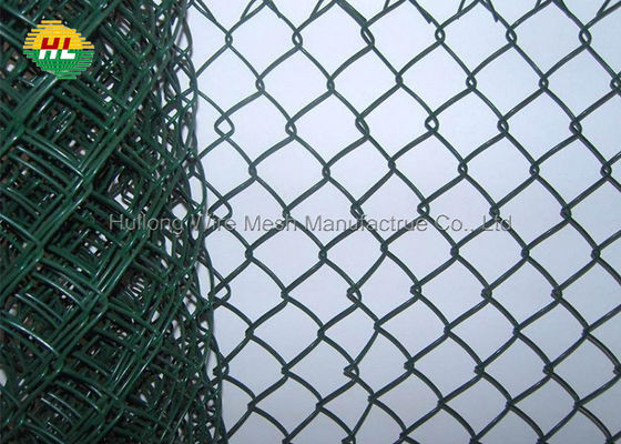 3.8mm Thickness PVC Coated Diamond Chain Link Mesh Fence for Sports Field