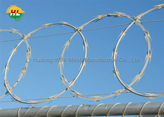 HUILONG Heavy Galvanized Razor Wire Fencing BTO 22 Flat Loop