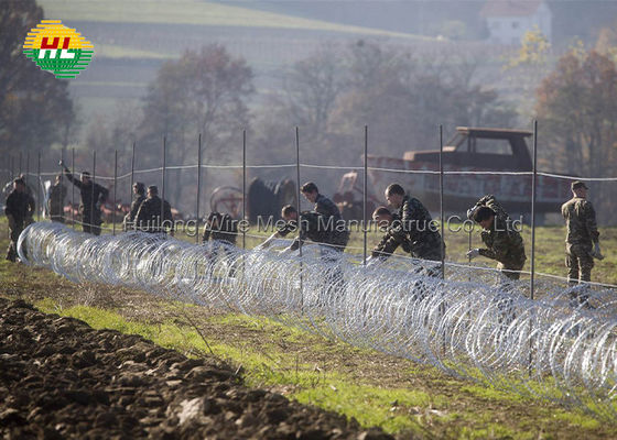 450mm Diameter Concertina Razor Wire Fence 8-10m Length