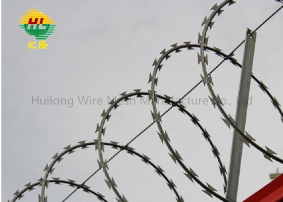 ASTM Single Loop Concertina Razor Wire Fence 2mm