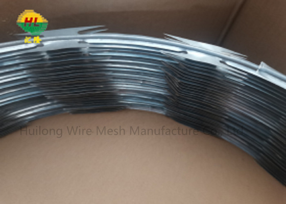 Galvanized ASTM Security Concertina Barbed Wire Anti Climb 500mm Cbt-60