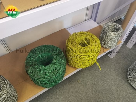 PVC Coated Razor Barbed Wire 200 Meters For Protection