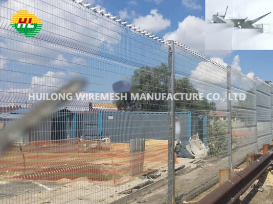 1.5m 1.8m 2.0m High Welded Mesh Fence Security With Spikes On Top