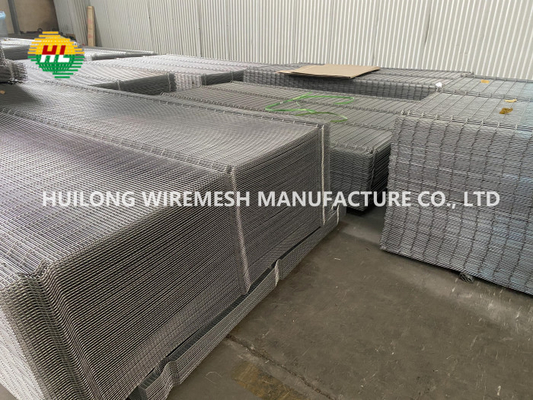 1230mmx2500mm Welded Mesh Fence Rigid Panel Pvc Coated With Peach Post