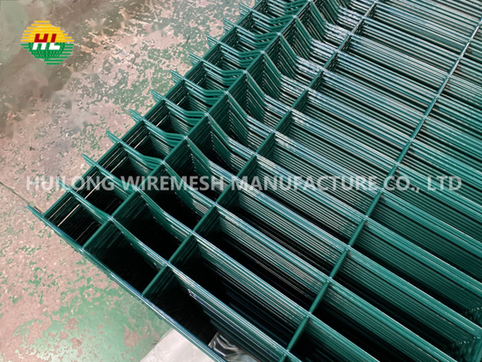 Pre Galvanized Pvc Coated Welded Mesh Fence 3 Curve Bend 2030mm High