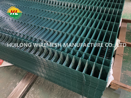 Pre Galvanized Pvc Coated Welded Mesh Fence 3 Curve Bend 2030mm High