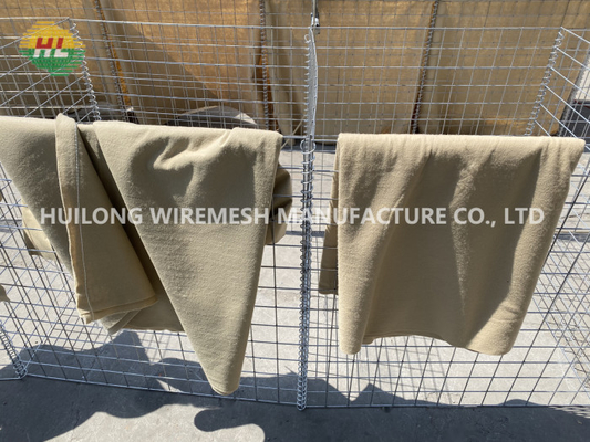 Military Heavy Galvanized Hesco Defensive Barriers 4mm 50x50mm Wall