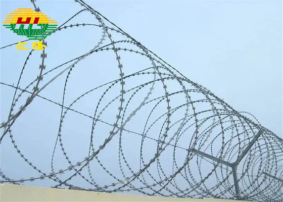 Bto-22 450mm Coil Galvanized Concertina Barbed Wire Security Razor Wire Rustproof