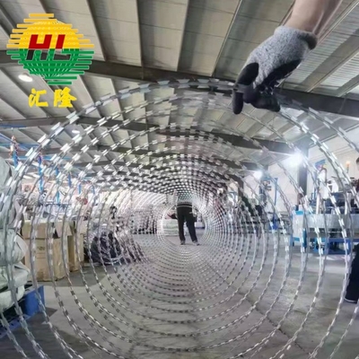 Anti Climb BTO-16 BTO-18 Stainless Steel Hot Dipped Galvanized Razor Fence Razor Barbed Wire In Ukraine Military