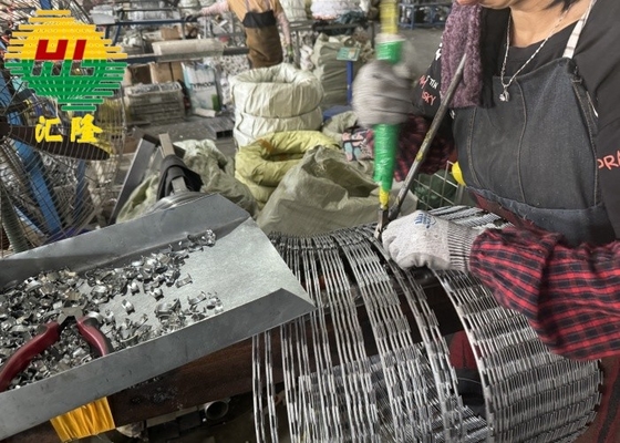 Anti Theft Nestor Rolling Cage Razor Blade Wire Galvanized