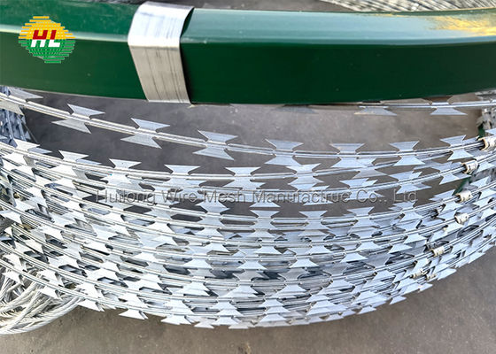 Stainless Steel Concertina Razor Wire Barbed Wire Galvanized Steel 300M For Home Garden