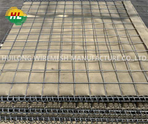 Geotextile Lined Hdpe Hesco Defensive Barriers Galvanized Earth Filled Military Protection